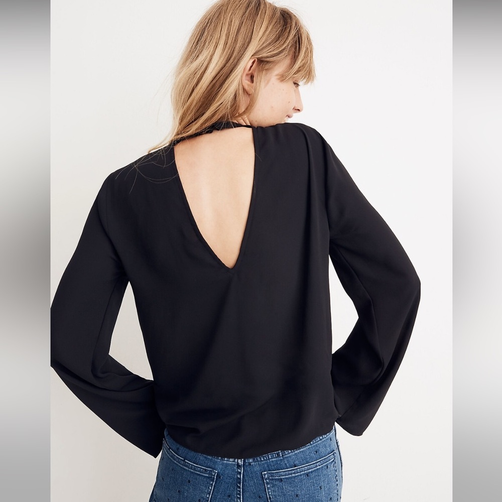 Madewell Bell-Sleeve Tie Top - NEW